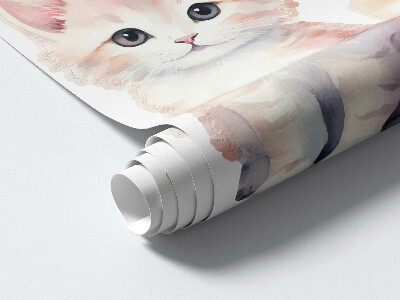 Autocollant mural 80x109 Animaux mignons dans un paradis pastel