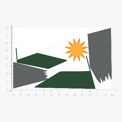 Autocollant mural 80x129 Illustration de sommets enneigés