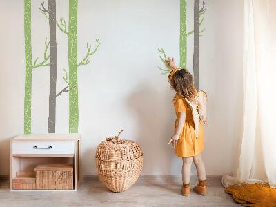 Autocollant mural 80x116 Forêt pastel avec arbres décoratifs