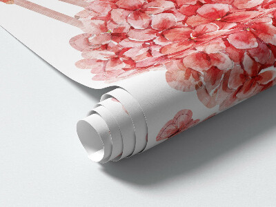 Autocollant mural 80x102 De mignons animaux en ballon dans un ciel pastel