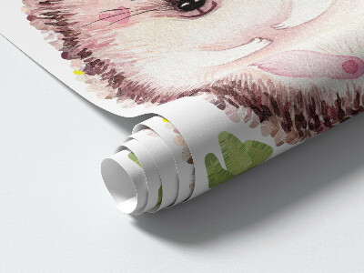 Autocollant mural 80x95 Créatures de la forêt à l'aquarelle pastel