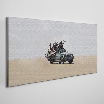 Tableau imprimé sur toile La guerre de Banksy