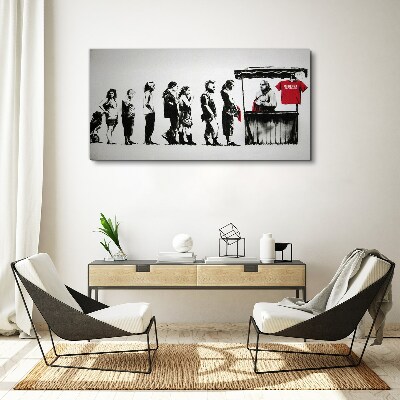 Tableau toile imprimée Festival Banksy