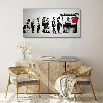 Tableau toile imprimée Festival Banksy