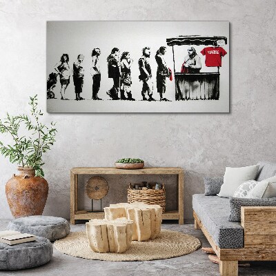 Tableau toile imprimée Festival Banksy