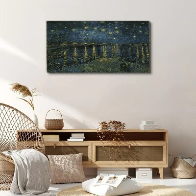 Tableau toile imprimée « Étoiles sur le Rhône »