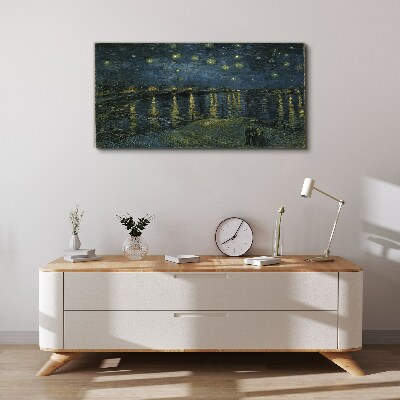 Tableau toile imprimée « Étoiles sur le Rhône »