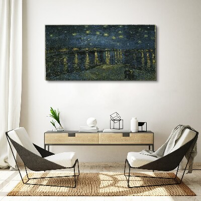 Tableau toile imprimée « Étoiles sur le Rhône »