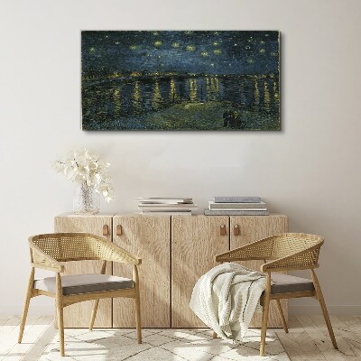 Tableau toile imprimée « Étoiles sur le Rhône »