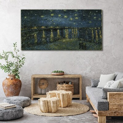 Tableau toile imprimée « Étoiles sur le Rhône »