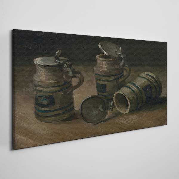 Tableau toile imprimée Tasses anciennes sur la table