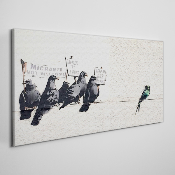 Tableau imprimé sur toile Les oiseaux et le message de la migration