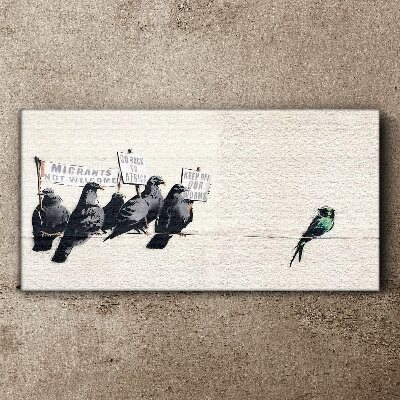 Tableau imprimé sur toile Les oiseaux et le message de la migration