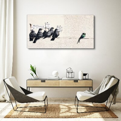 Tableau imprimé sur toile Les oiseaux et le message de la migration