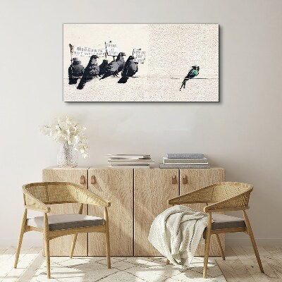 Tableau imprimé sur toile Les oiseaux et le message de la migration