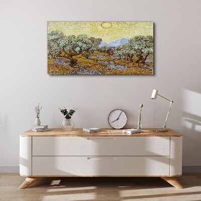 Tableau sur toile Oliviers au soleil