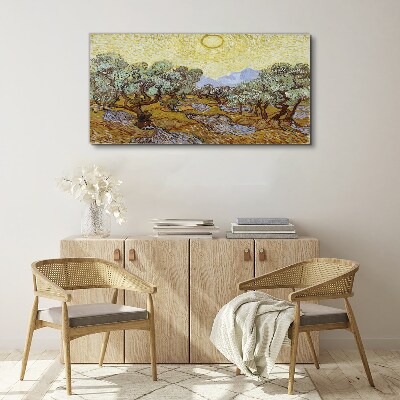 Tableau sur toile Oliviers au soleil
