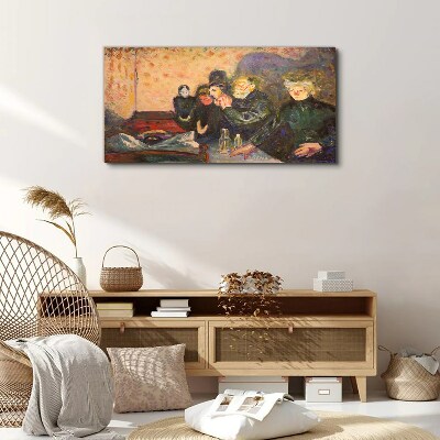 Tableau sur toile Soirée au café