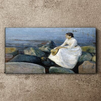 Tableau imprimé sur toile Réflexions sur le bord de mer