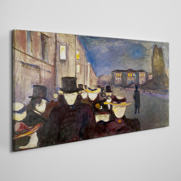 Tableau sur toile Promenade nocturne en ville