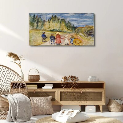 Tableau toile imprimée Une promenade parmi les arbres