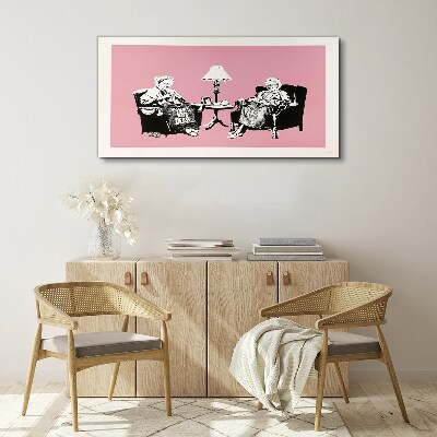 Tableau sur toile Grand-mères en rose