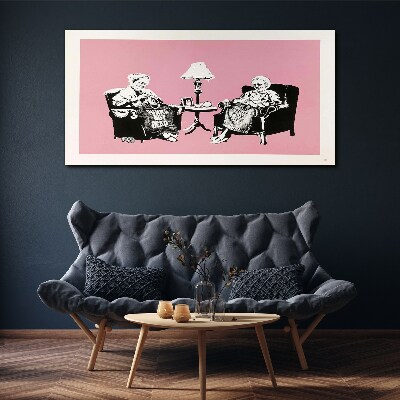 Tableau sur toile Grand-mères en rose