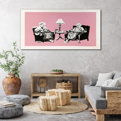 Tableau sur toile Grand-mères en rose