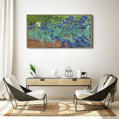 Tableau toile imprimée Iris dans le jardin