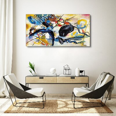 Tableau imprimé sur toile Paysage abstrait de couleurs