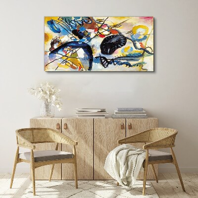 Tableau imprimé sur toile Paysage abstrait de couleurs