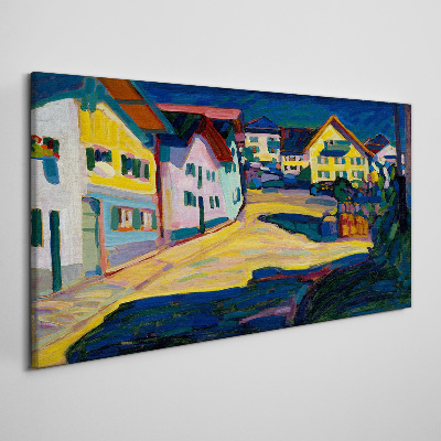 Tableau toile imprimée Paysage rural coloré la nuit