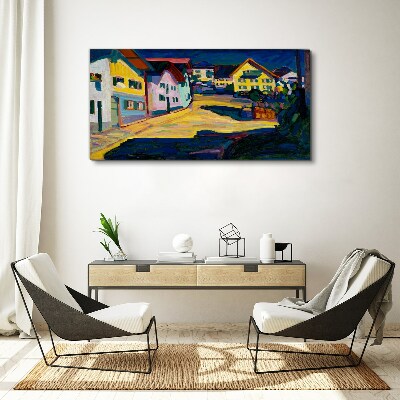 Tableau toile imprimée Paysage rural coloré la nuit
