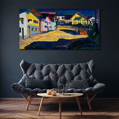 Tableau toile imprimée Paysage rural coloré la nuit