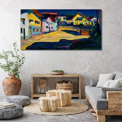 Tableau toile imprimée Paysage rural coloré la nuit
