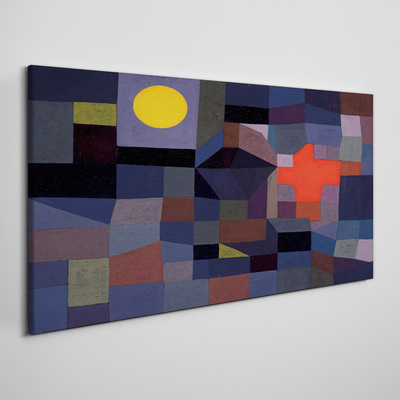 Tableau toile imprimée Composition abstraite avec le soleil