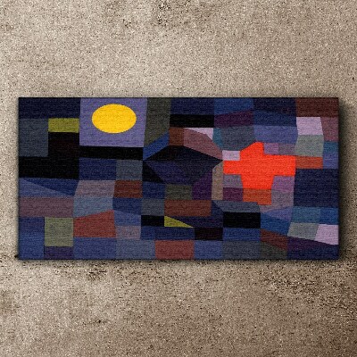 Tableau toile imprimée Composition abstraite avec le soleil