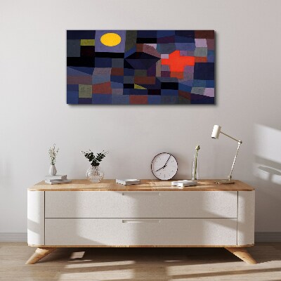 Tableau toile imprimée Composition abstraite avec le soleil