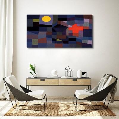 Tableau toile imprimée Composition abstraite avec le soleil