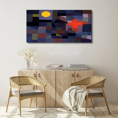 Tableau toile imprimée Composition abstraite avec le soleil