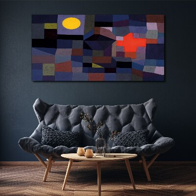 Tableau toile imprimée Composition abstraite avec le soleil