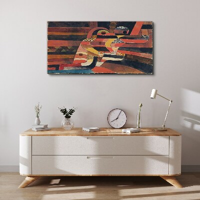 Tableau imprimé sur toile Danse abstraite de formes colorées