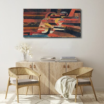 Tableau imprimé sur toile Danse abstraite de formes colorées