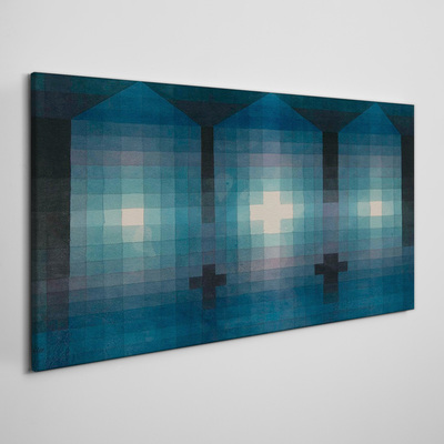 Tableau sur toile Lumière tridimensionnelle dans un ton bleu