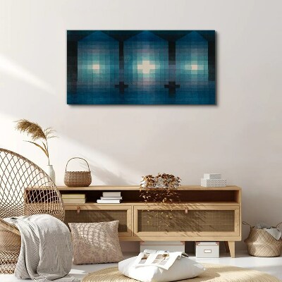 Tableau sur toile Lumière tridimensionnelle dans un ton bleu