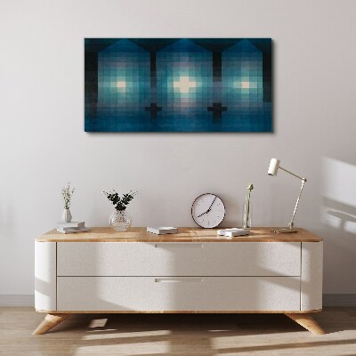 Tableau sur toile Lumière tridimensionnelle dans un ton bleu