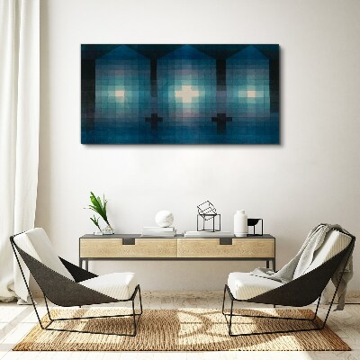 Tableau sur toile Lumière tridimensionnelle dans un ton bleu