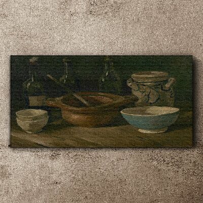 Tableau toile imprimée Nature morte aux vases