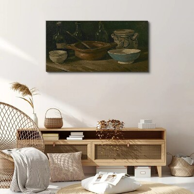 Tableau toile imprimée Nature morte aux vases