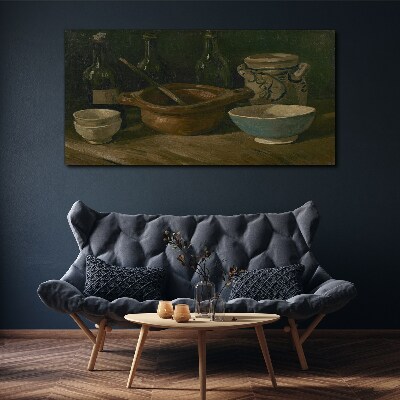 Tableau toile imprimée Nature morte aux vases